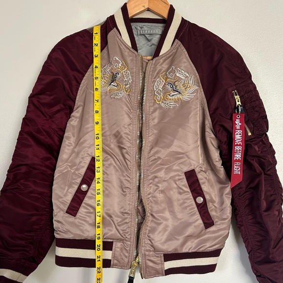 Alpha Industries Reversible Souvenir Limited Edition Eagle Japan Jacket Size XS - Picture 13 of 15